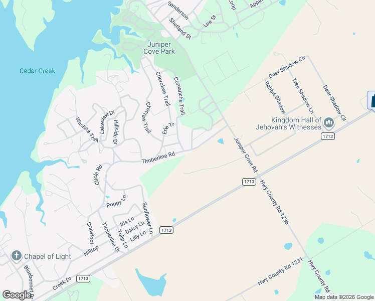 map of restaurants, bars, coffee shops, grocery stores, and more near 110 Comanche Trail in Whitney