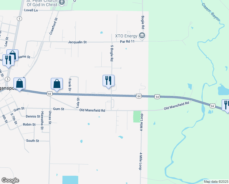 map of restaurants, bars, coffee shops, grocery stores, and more near 201 South Bogle Road in Logansport
