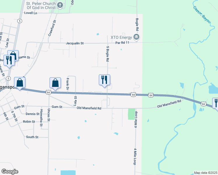 map of restaurants, bars, coffee shops, grocery stores, and more near 201 South Bogle Road in Logansport