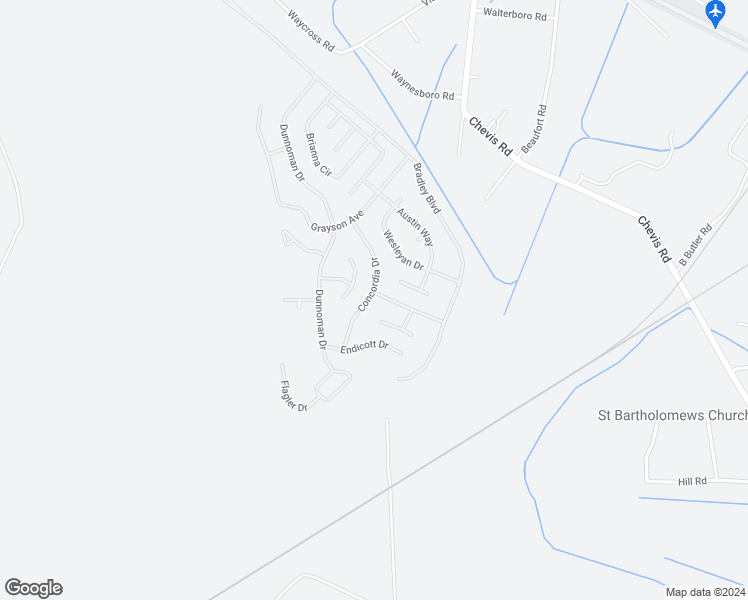 map of restaurants, bars, coffee shops, grocery stores, and more near 30 Concordia Drive in Savannah