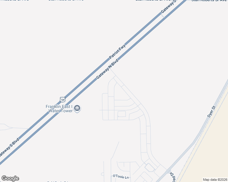 map of restaurants, bars, coffee shops, grocery stores, and more near 3360 Patriot Freeway in El Paso