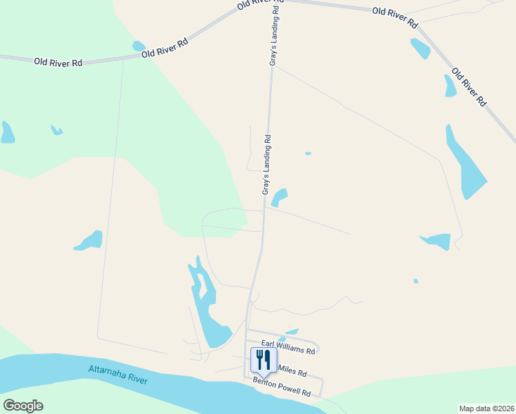 map of restaurants, bars, coffee shops, grocery stores, and more near Gray's Landing Rd in Uvalda