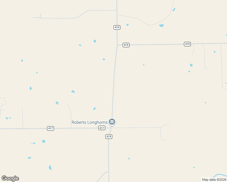 map of restaurants, bars, coffee shops, grocery stores, and more near County Road 419 in Comanche