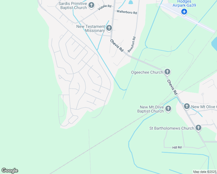 map of restaurants, bars, coffee shops, grocery stores, and more near 1541 Bradley Boulevard in Savannah