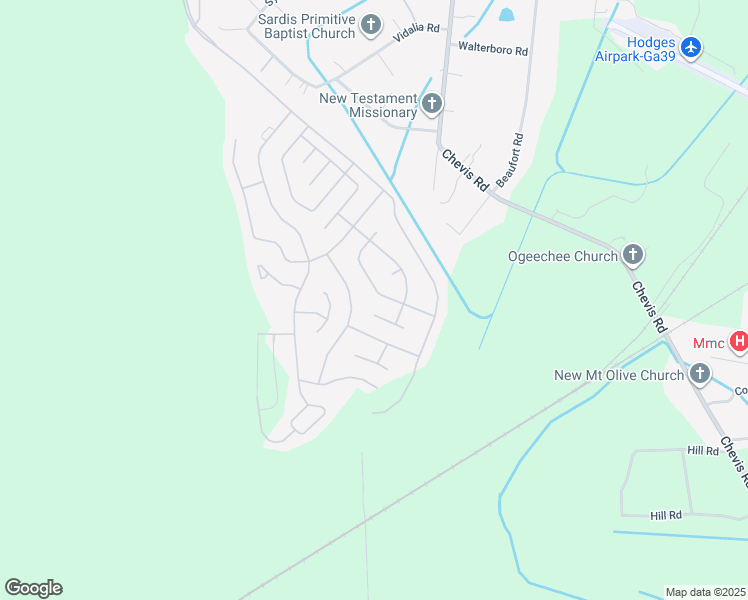map of restaurants, bars, coffee shops, grocery stores, and more near 17 Wesleyan Drive in Savannah