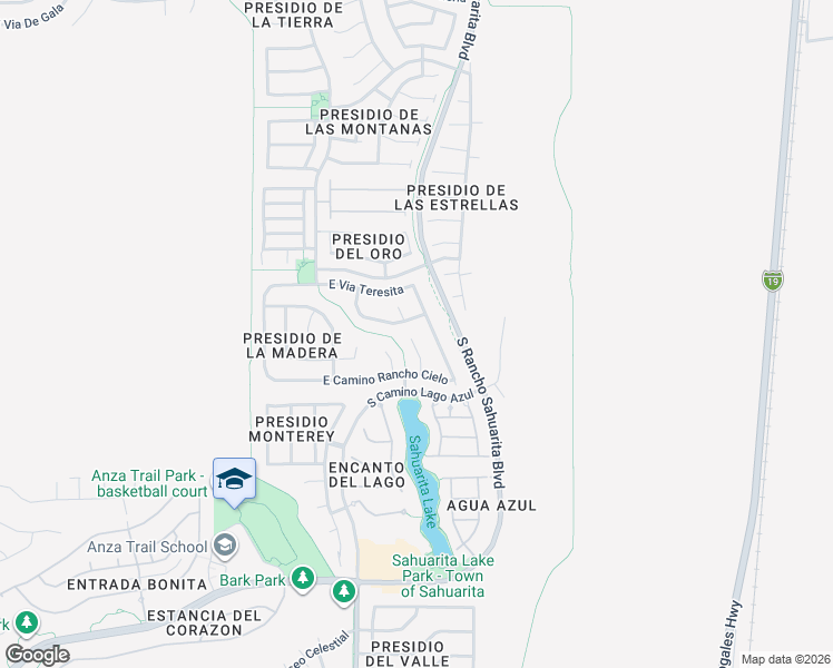 map of restaurants, bars, coffee shops, grocery stores, and more near 15028 South Theodore Roosevelt Way in Sahuarita