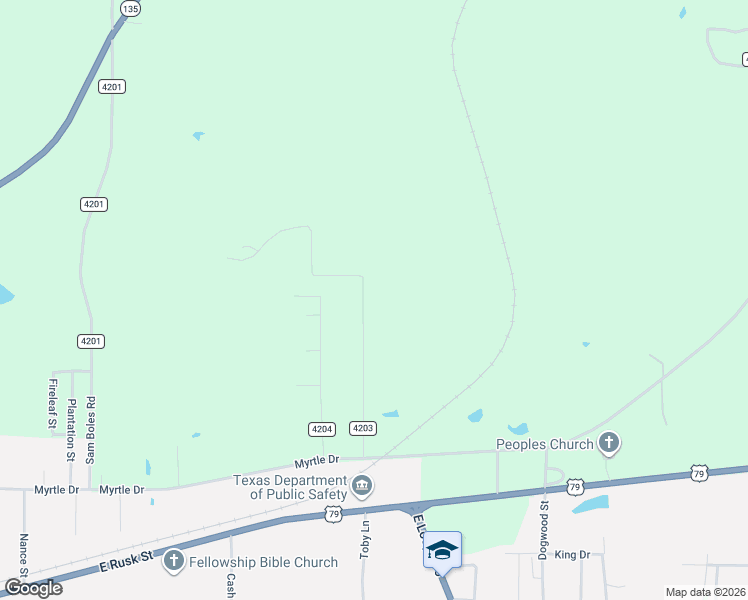 map of restaurants, bars, coffee shops, grocery stores, and more near 410 County Road 4203 in Jacksonville