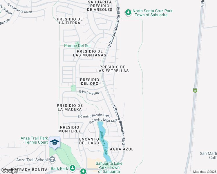 map of restaurants, bars, coffee shops, grocery stores, and more near 14967 South Theodore Roosevelt Way in Sahuarita