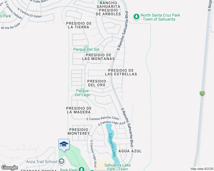 map of restaurants, bars, coffee shops, grocery stores, and more near 276 East Calle Puente Azul in Sahuarita