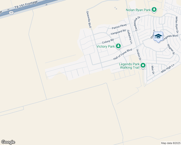 map of restaurants, bars, coffee shops, grocery stores, and more near Avalon in Midland