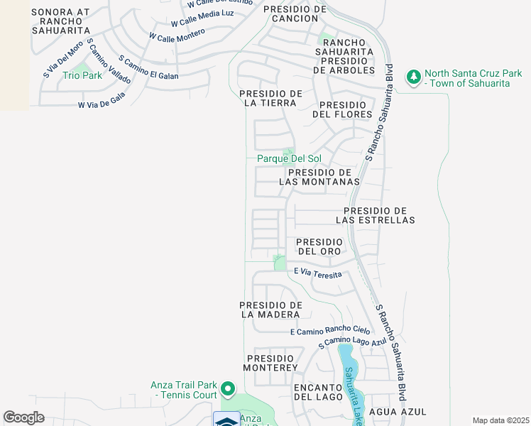 map of restaurants, bars, coffee shops, grocery stores, and more near 91 West Camino Rio Chiquito in Sahuarita