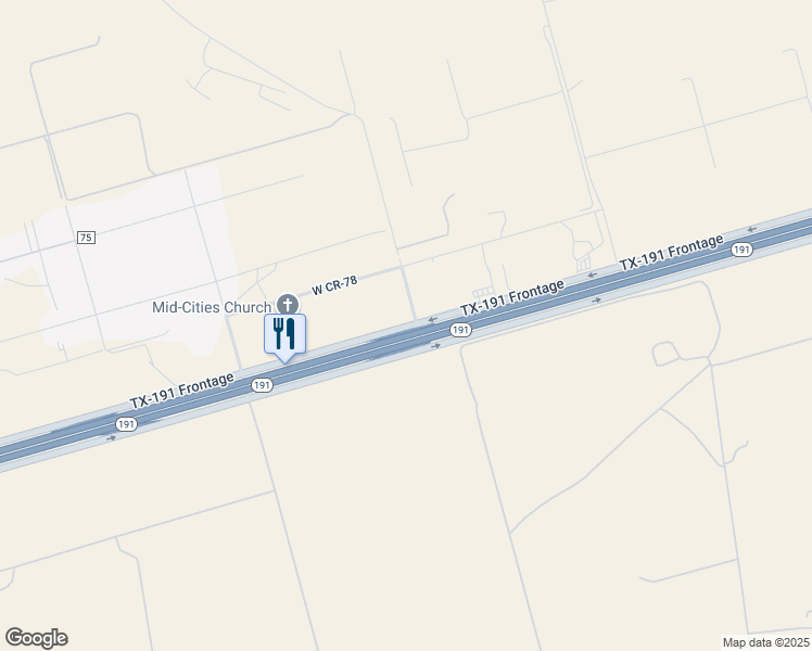 map of restaurants, bars, coffee shops, grocery stores, and more near in Midland