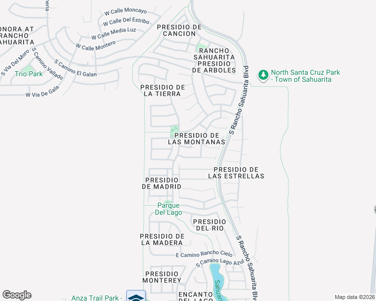 map of restaurants, bars, coffee shops, grocery stores, and more near 138 East Oracle Oak Street in Sahuarita