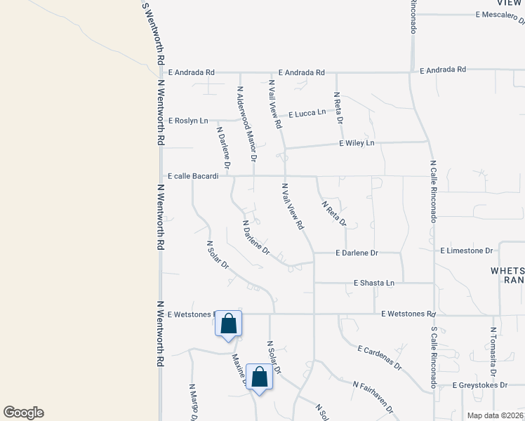 map of restaurants, bars, coffee shops, grocery stores, and more near 2670 East Darlene Lane in Vail