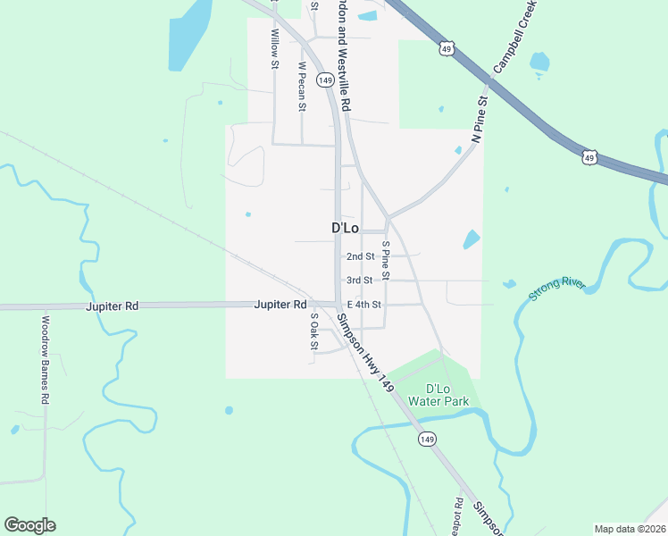 map of restaurants, bars, coffee shops, grocery stores, and more near 103 2nd Street in Braxton