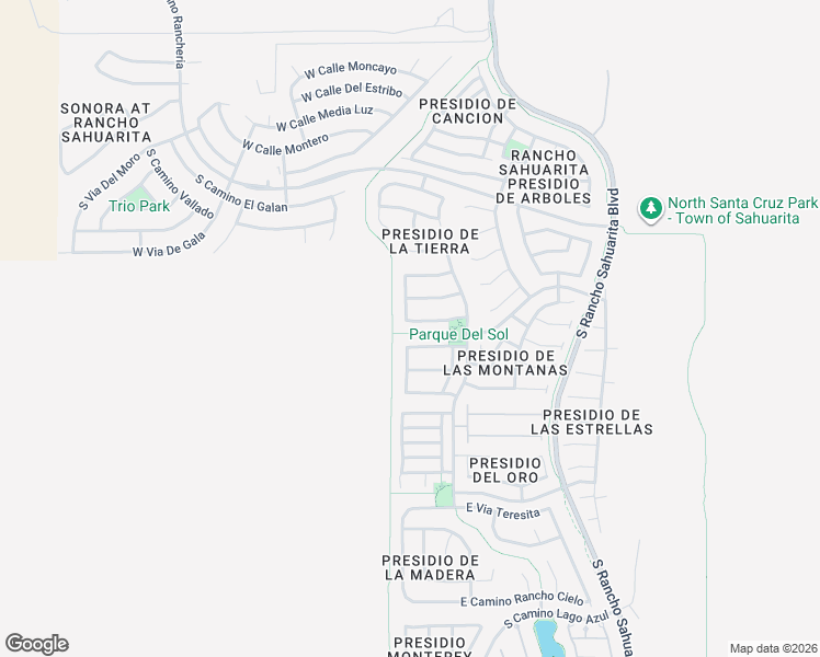 map of restaurants, bars, coffee shops, grocery stores, and more near 129 West Calle Sauco in Sahuarita