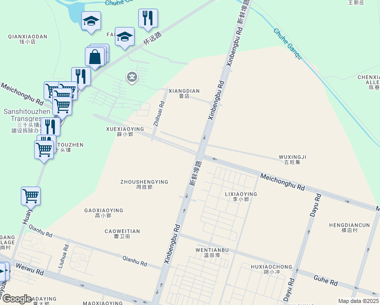 map of restaurants, bars, coffee shops, grocery stores, and more near Mei Chong Hu Lu in He Fei Shi