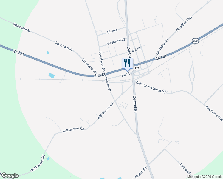 map of restaurants, bars, coffee shops, grocery stores, and more near 41 Reeves Street in Rhine