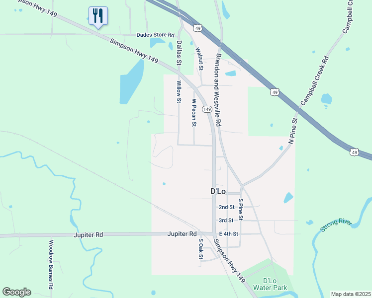 map of restaurants, bars, coffee shops, grocery stores, and more near 205 Willow Street in Braxton
