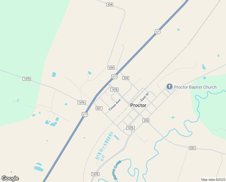 map of restaurants, bars, coffee shops, grocery stores, and more near in Proctor