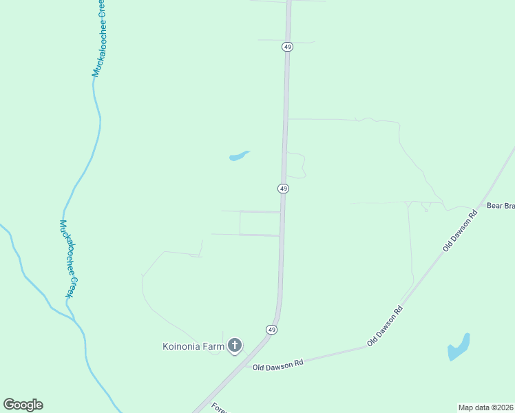 map of restaurants, bars, coffee shops, grocery stores, and more near 118 North Village Drive in Americus