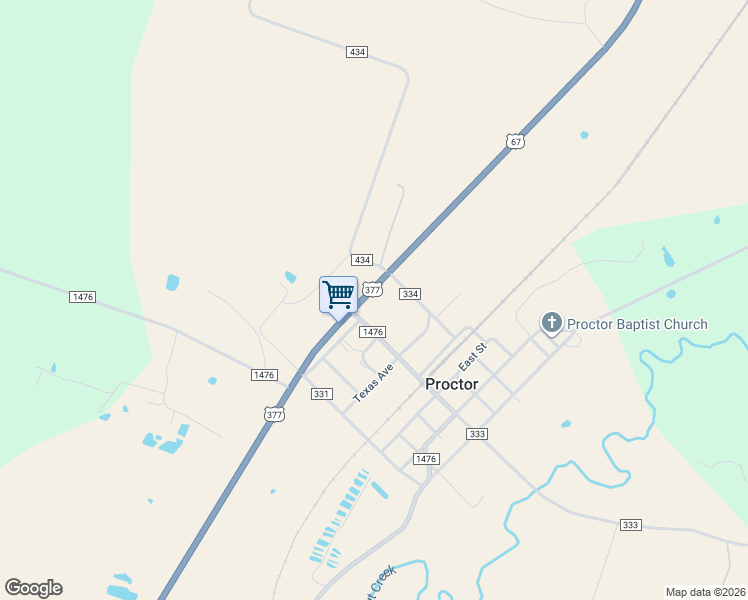 map of restaurants, bars, coffee shops, grocery stores, and more near 2145 U.S. 377 in Dublin