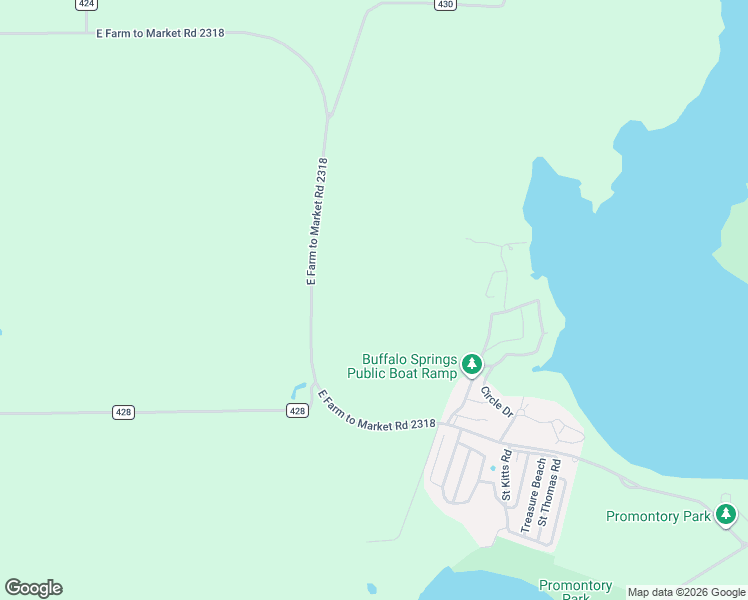 map of restaurants, bars, coffee shops, grocery stores, and more near 6525 Farm to Market 2318 in De Leon