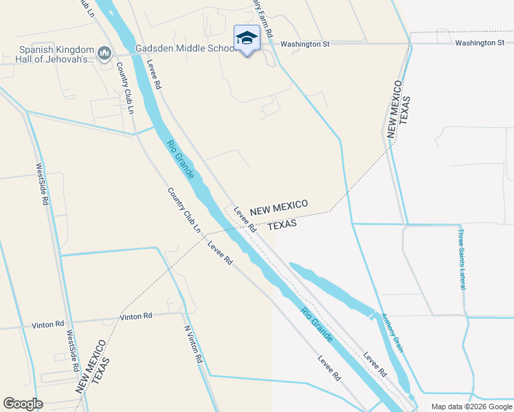 map of restaurants, bars, coffee shops, grocery stores, and more near Levee Road in Anthony