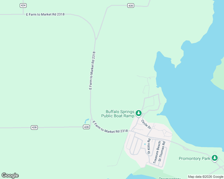 map of restaurants, bars, coffee shops, grocery stores, and more near 6525 Farm to Market 2318 in De Leon