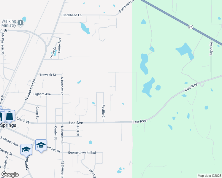 map of restaurants, bars, coffee shops, grocery stores, and more near 232 Whittington Lane in Crystal Springs