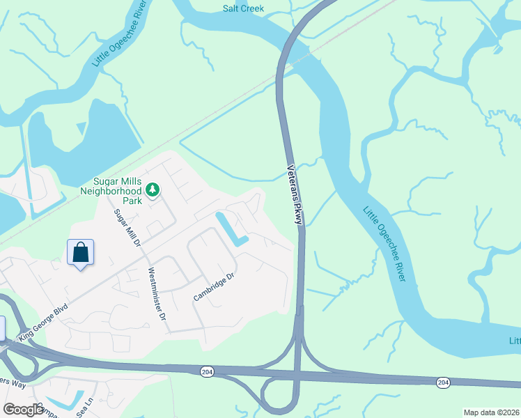 map of restaurants, bars, coffee shops, grocery stores, and more near 9 Bimini Drive in Savannah