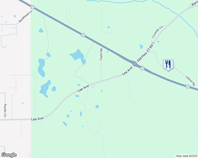map of restaurants, bars, coffee shops, grocery stores, and more near 1001-1037 Taylor Road in Crystal Springs