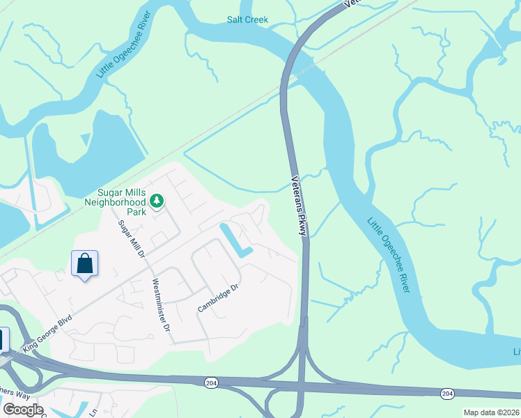 map of restaurants, bars, coffee shops, grocery stores, and more near 9 Bimini Drive in Savannah