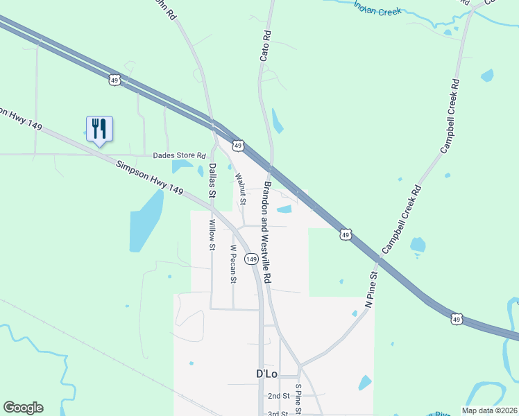 map of restaurants, bars, coffee shops, grocery stores, and more near 815 Maple Street in Braxton