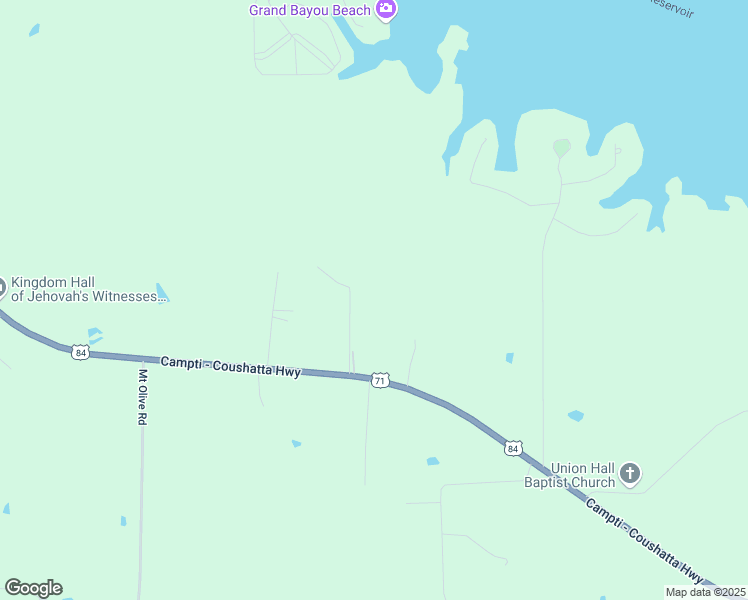 map of restaurants, bars, coffee shops, grocery stores, and more near 142 Deberry Road in Coushatta