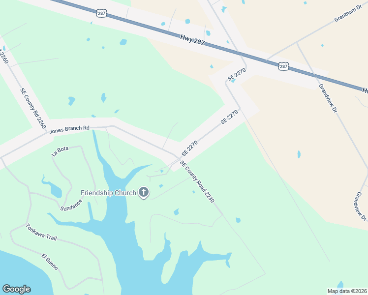 map of restaurants, bars, coffee shops, grocery stores, and more near 800 Southeast 2270 in Corsicana