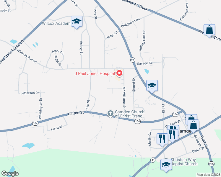 map of restaurants, bars, coffee shops, grocery stores, and more near 300-302 Cresma Lane in Camden