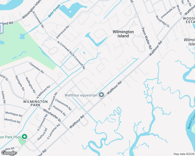 map of restaurants, bars, coffee shops, grocery stores, and more near 418 Olde Towne Road in Savannah