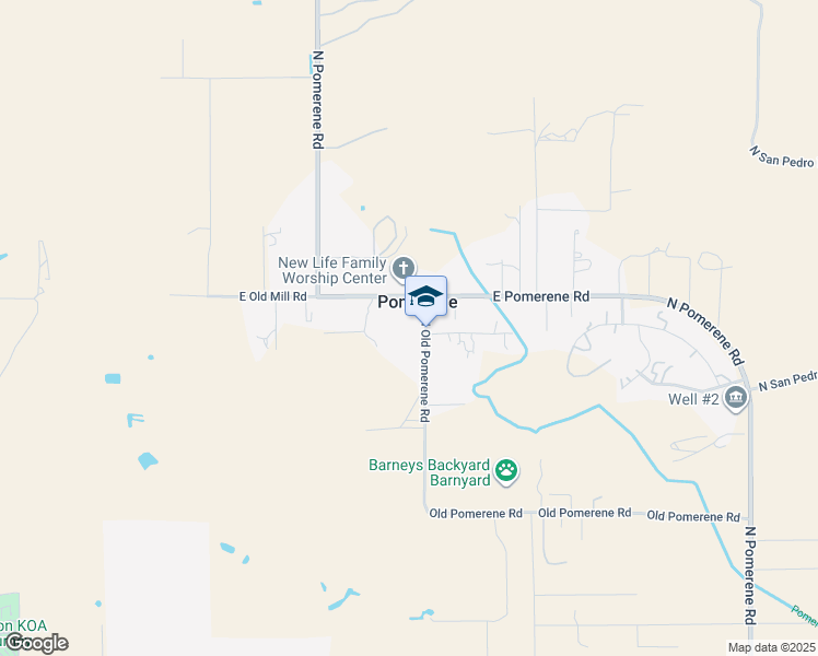 map of restaurants, bars, coffee shops, grocery stores, and more near 1396 North Old Pomerene Road in Benson