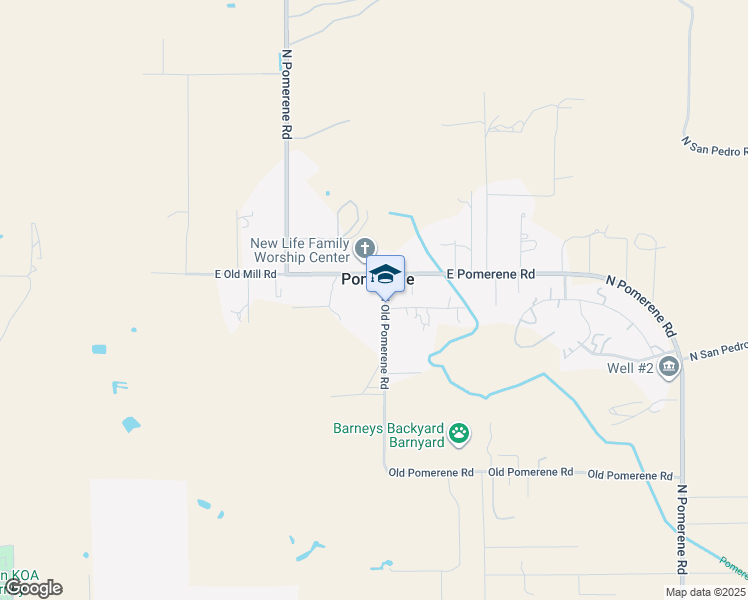 map of restaurants, bars, coffee shops, grocery stores, and more near 1396 North Old Pomerene Road in Benson