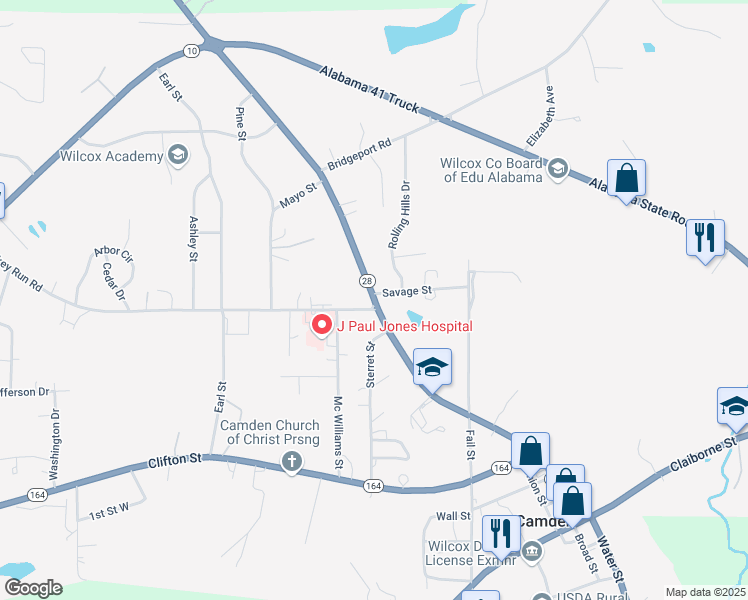 map of restaurants, bars, coffee shops, grocery stores, and more near Broad Street in Camden