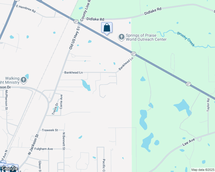 map of restaurants, bars, coffee shops, grocery stores, and more near 101 Buie Drive in Crystal Springs