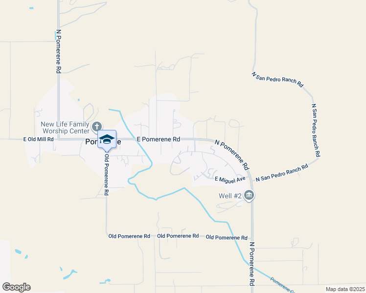 map of restaurants, bars, coffee shops, grocery stores, and more near East Pomerene Road in Benson