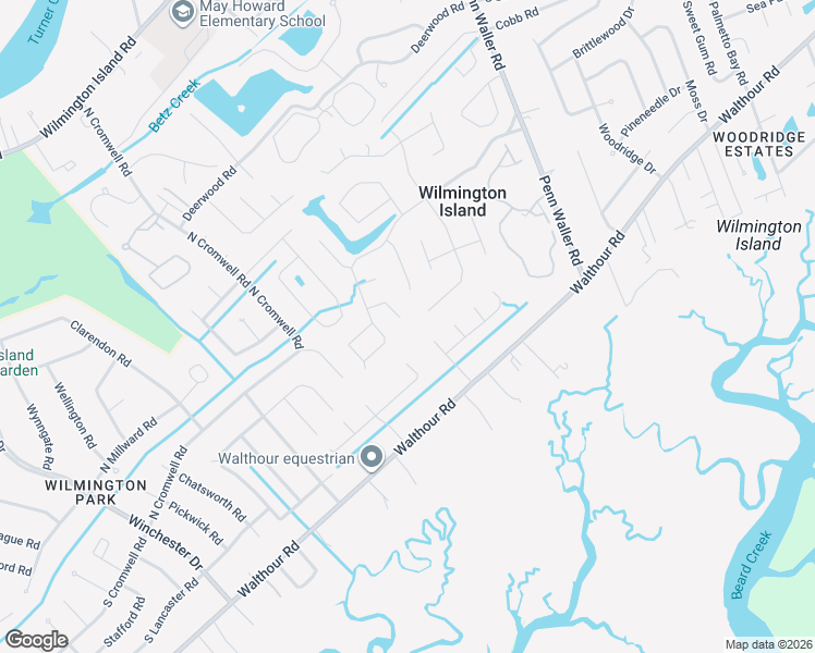 map of restaurants, bars, coffee shops, grocery stores, and more near 19 Elmsford Court in Savannah