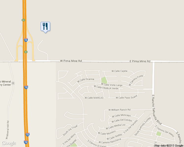 map of restaurants, bars, coffee shops, grocery stores, and more near 704 W Calle Canto Sereno in Sahuarita