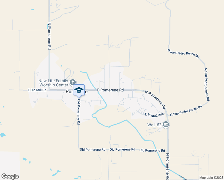 map of restaurants, bars, coffee shops, grocery stores, and more near East Pomerene Road in Benson