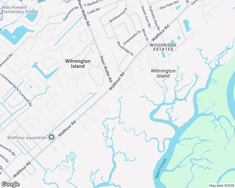 map of restaurants, bars, coffee shops, grocery stores, and more near 1304 Walthour Road in Savannah