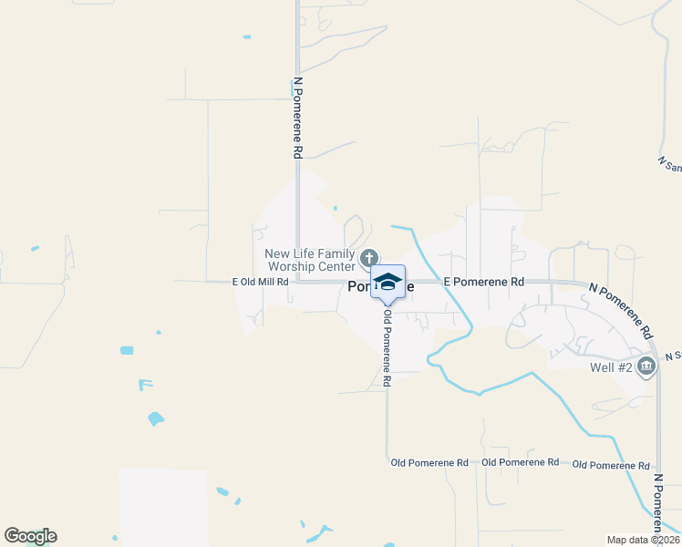 map of restaurants, bars, coffee shops, grocery stores, and more near 574 East Pomerene Road in Benson