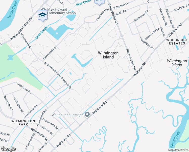 map of restaurants, bars, coffee shops, grocery stores, and more near in Wilmington Island