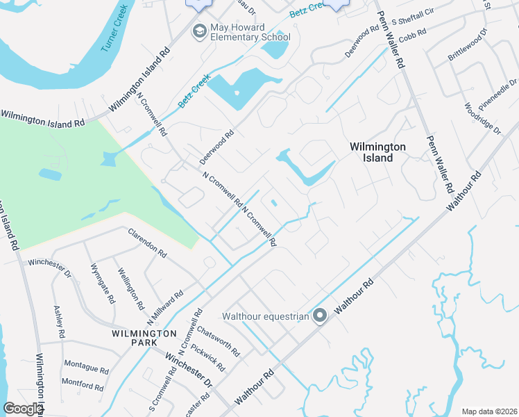 map of restaurants, bars, coffee shops, grocery stores, and more near 173 Druid Circle in Savannah